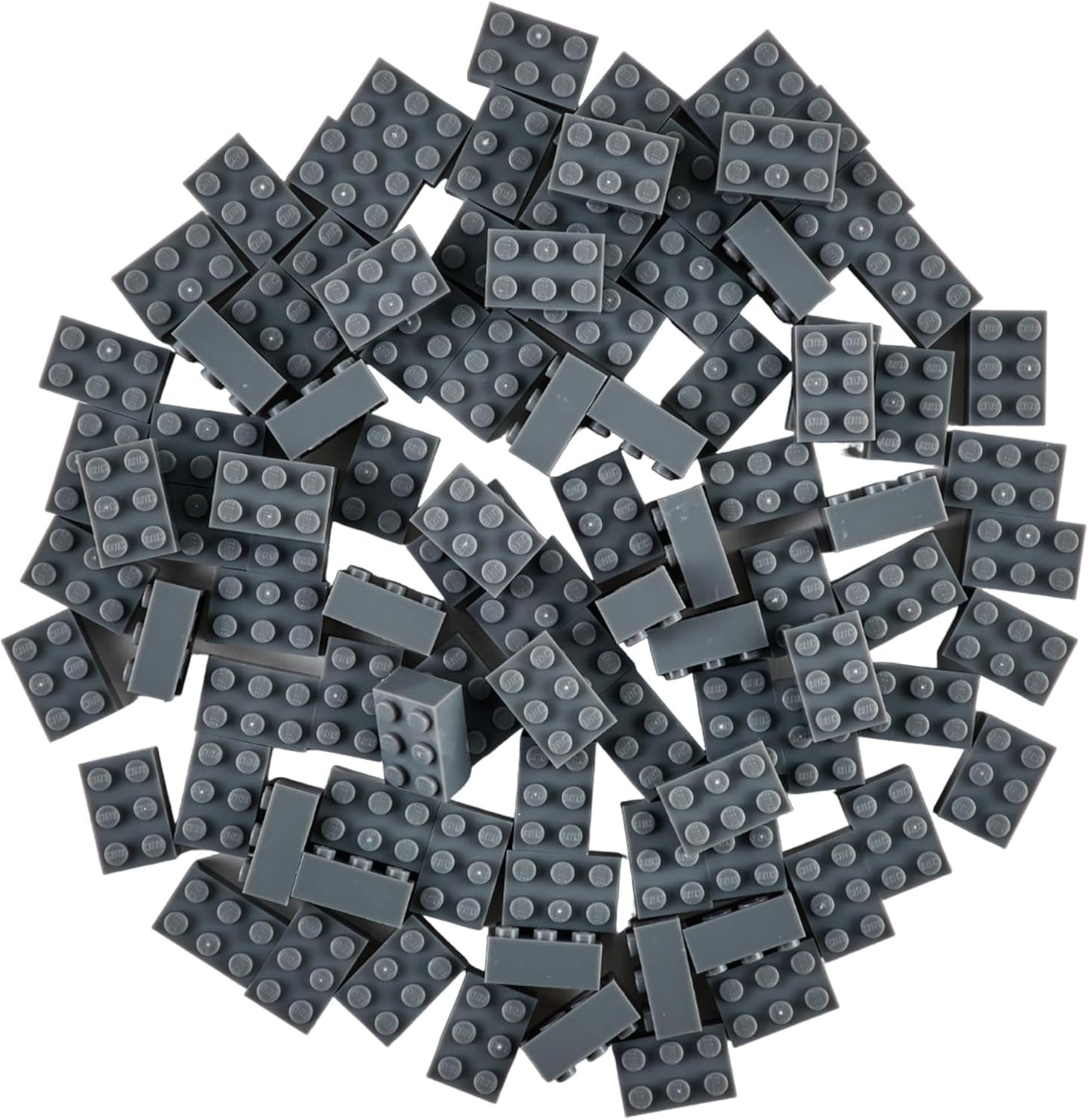 Strictly Briks Classic Bricks Starter Kit, Gray, 96 Pieces, 2x3 Studs, Building Creative Play Set for Ages 3 and Up, 100% Compatible with All Major Brick Brands