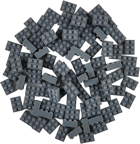 Strictly Briks Classic Bricks Starter Kit, Gray, 96 Pieces, 2x3 Studs, Building Creative Play Set for Ages 3 and Up, 100% Compatible with All Major Brick Brands