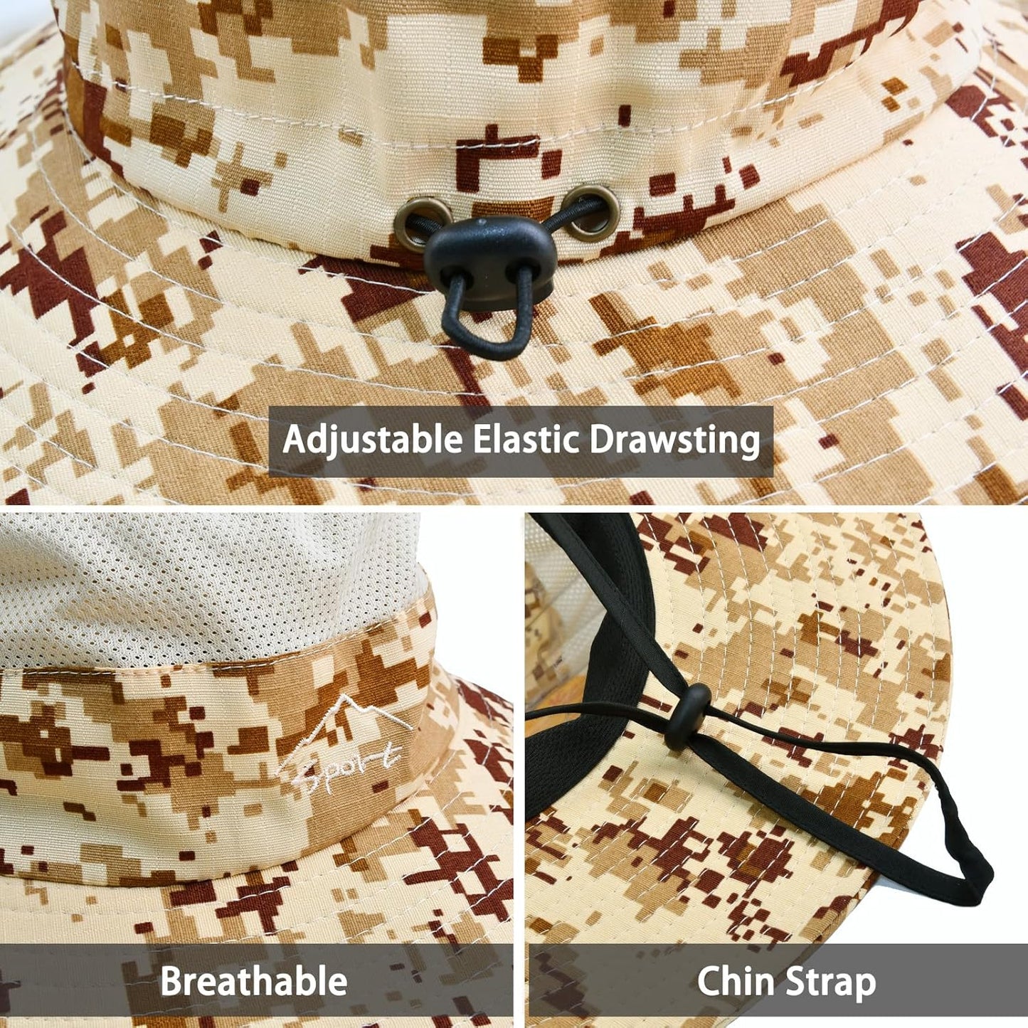 Sun Hats for Men Women Fishing Hat UPF 50+ Breathable Wide Brim Summer UV Protection Hat