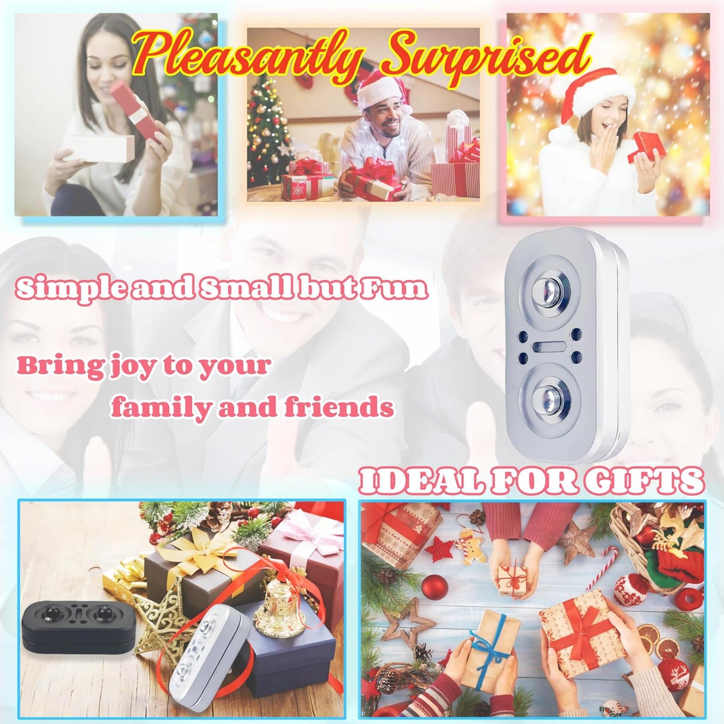 New Abstract Owl Shape Design Fidget Slider,Men's EDC Hand Slider,Poker Push Card Stress Relief Toys,Interesting Fidget Toys for Adults/Office Desk Toys Gifts for Boyfriend and Father (Silvery)