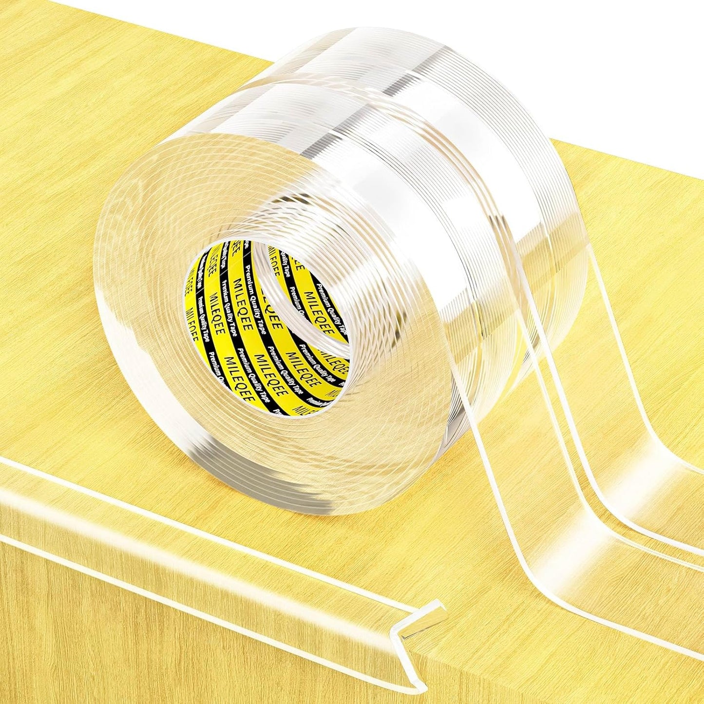 2Pack Clear Edge Protector Strip,1.18in x 16.4FT(32.8FT Total),Sharp Edge Wrap Cover Tape,Self Adhesive Protective Bumper Guards for Cabinet Door Desk Table Furniture,Kitchen Countertop,Waterproof