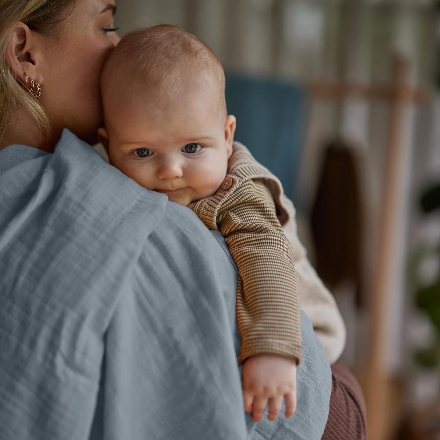 Swaddle - 100% Organic Cotton - Muslin Swaddle Blankets for Newborn, 47" x 47" (Tradewins)