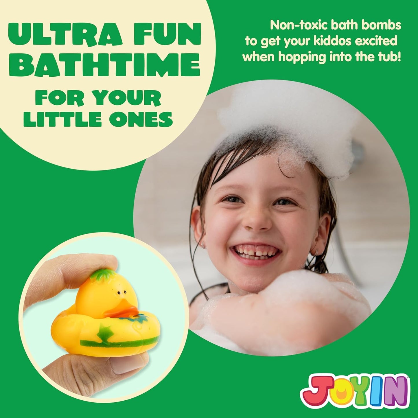 JOYIN 15 Pcs Rubber Ducks, Random Assortment Ducks Bulk with Mesh Carry Bag, Mini Rubber Duckies for Baby Bath Toys, Kids Toddler Summer Pool Toys Birthday Gifts Party Favors