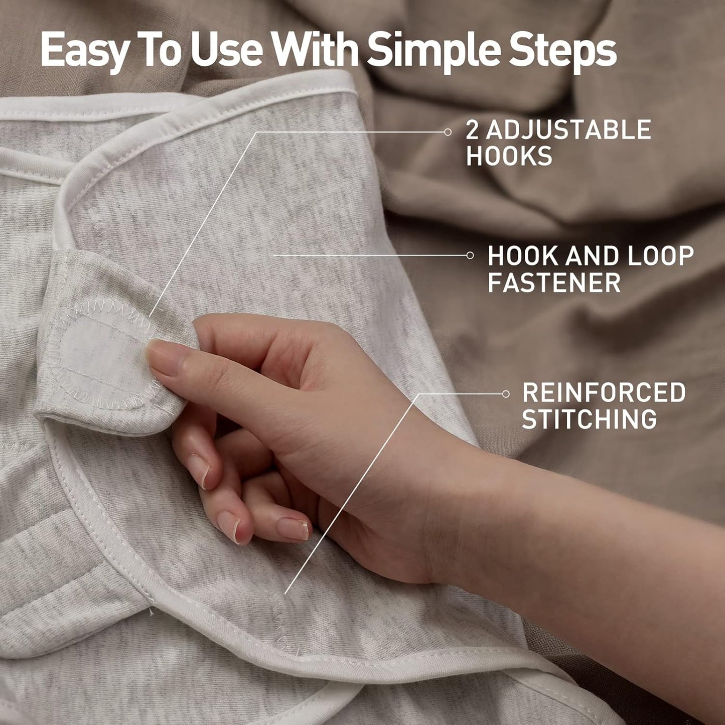 Organic Baby Swaddle Sleep Sacks, 2-Pack Swaddles for Newborns Baby Essentials, Infant 0-3 Months, 100% Cotton Soft & Snug Adjustable Wrap Nursery Swaddling Blankets Improves Sleep