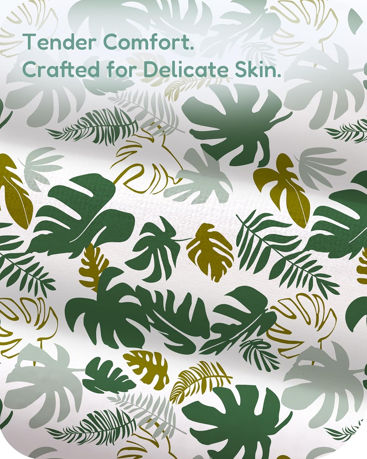 Pack and Play Sheets Fitted, Ultra Soft Mini Crib Sheets Boy Girl, Monstera&Green, Hypoallergenic and Soothing, Premium Jersey Pack N Play Mattress Sheets, 2 Pack