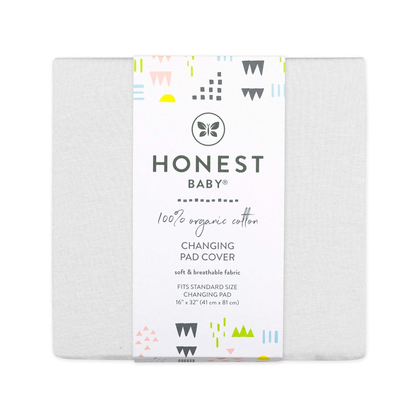 HonestBaby unisex baby Organic Cotton Changing Pad Cover and Toddler Sleepers, Bright White, One Size US