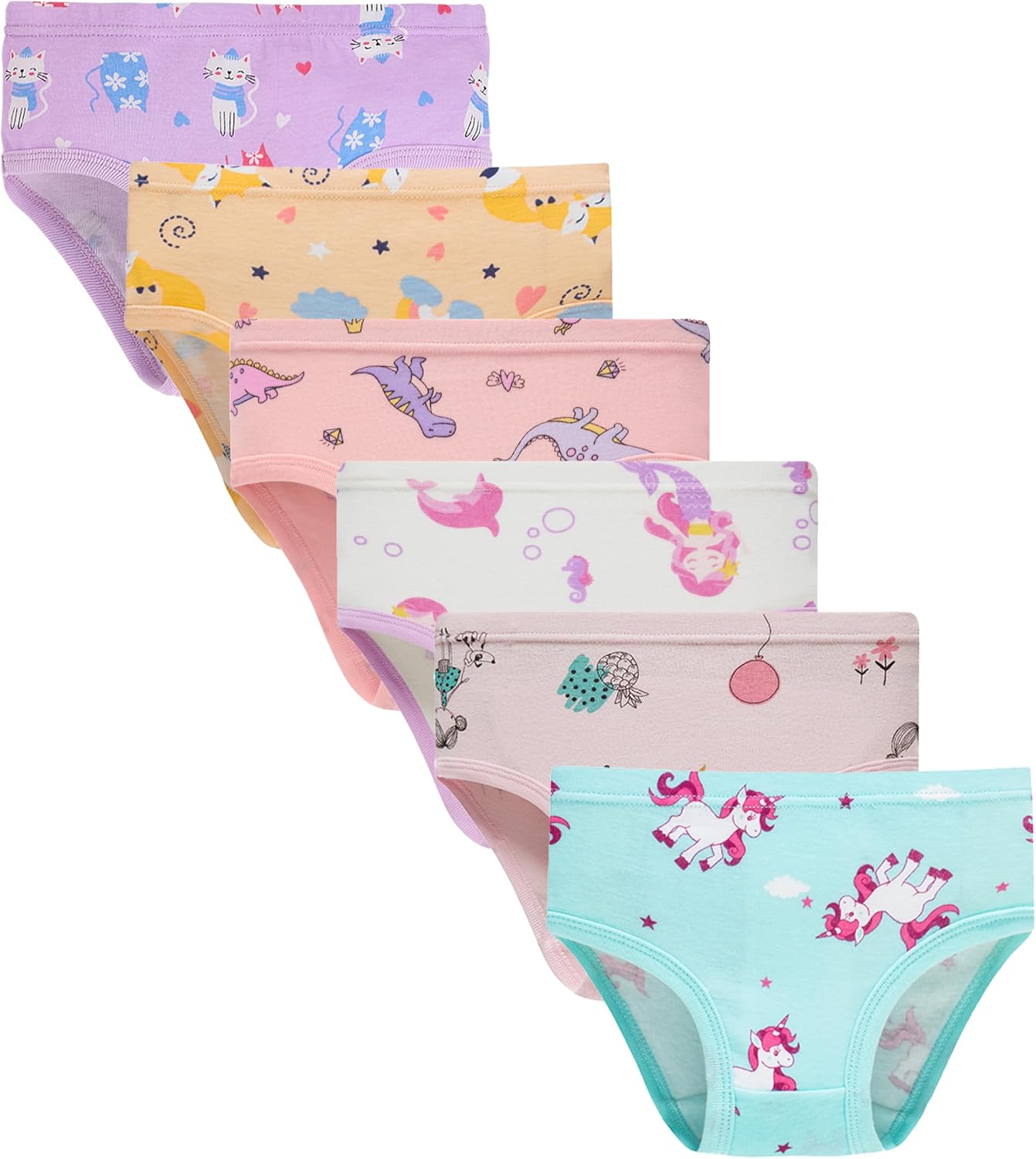 Hahan Girls Soft Panties Toddler Girls Cotton Underwear Kids Briefs