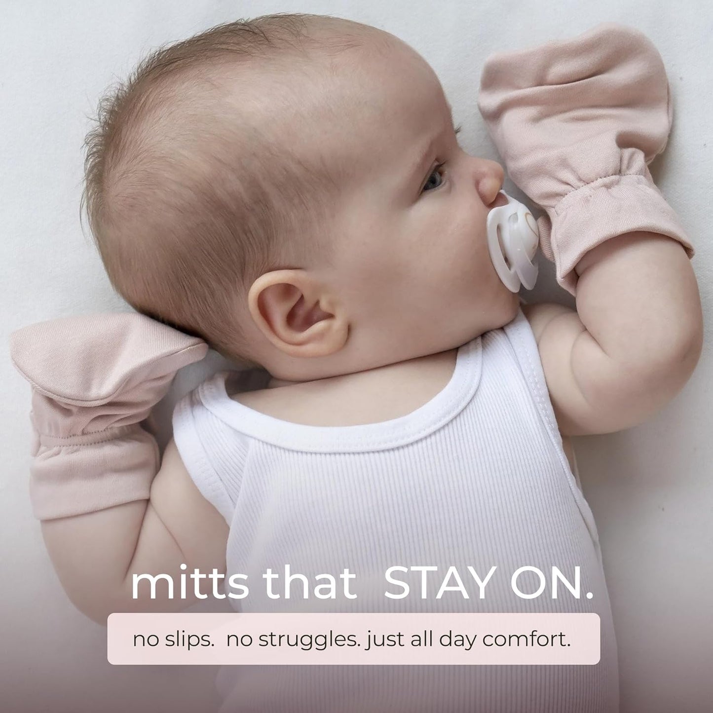 goumikids Viscose Made from Bamboo Cotton Anti-Scratch Soft Stay-On Mitts