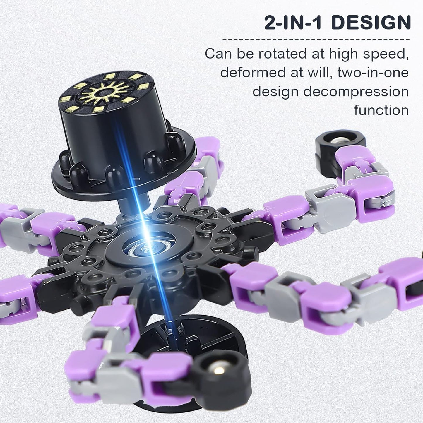 20 Pcs Transformable Chain Robot Finger Spinner Robot Deformed Mechanical Spiral Twister Fingertip Spinners Spiral Twister Fingertip Decompression Fingertip Spinner for Adults Teens