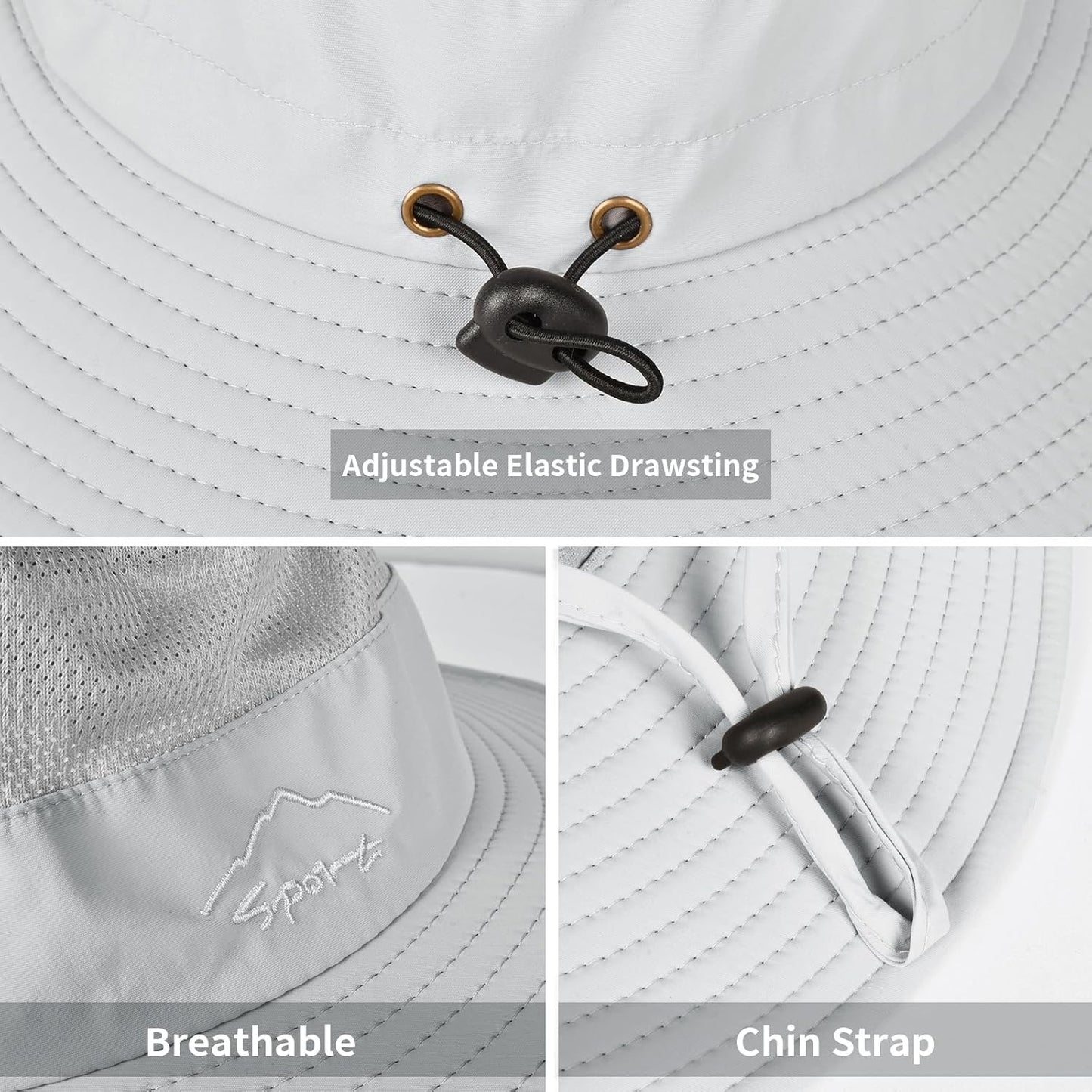 Sun Hats for Men Women Fishing Hat UPF 50+ Breathable Wide Brim Summer UV Protection Hat