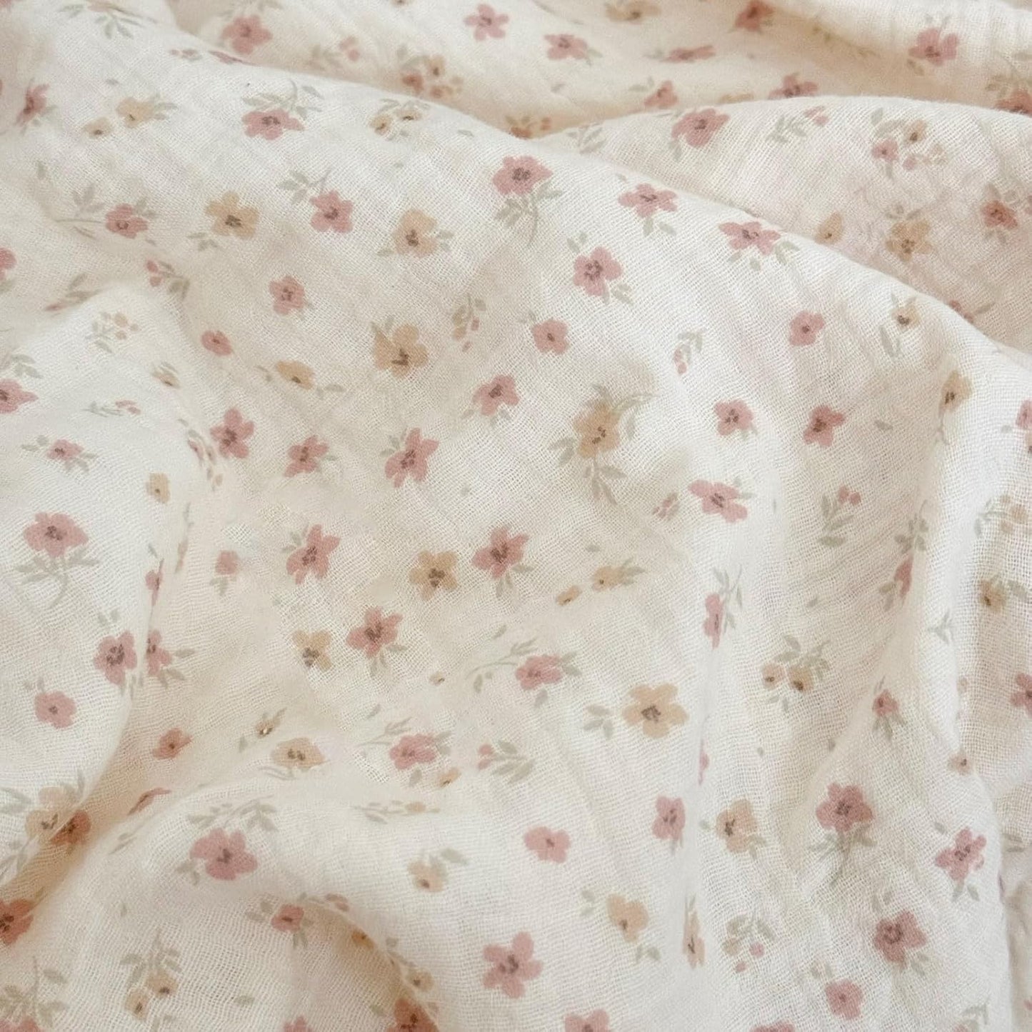 BuLuTu Soft Cotton Kids Pillowcases for Girls Boys, Pink Floral Toddler Pillowcases Standard Size, Cotton Muslin Pillow Protector for Children Bedding Gift, Envelope Closure, 20"x26", 1 pc