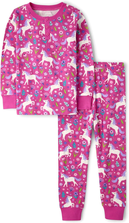 Gymboree Kids' and Toddler 100% Cotton Henley Long Sleeve Top and Pants,gymmies Pajama Set