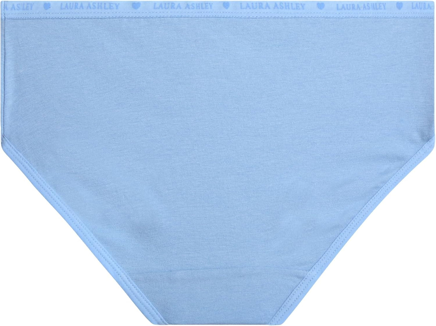 Laura Ashley Girls Underwear - 5 Pack Soft Stretch Breathable Panties for Girls - Lightweight Cotton Panties (Size: 4-12)