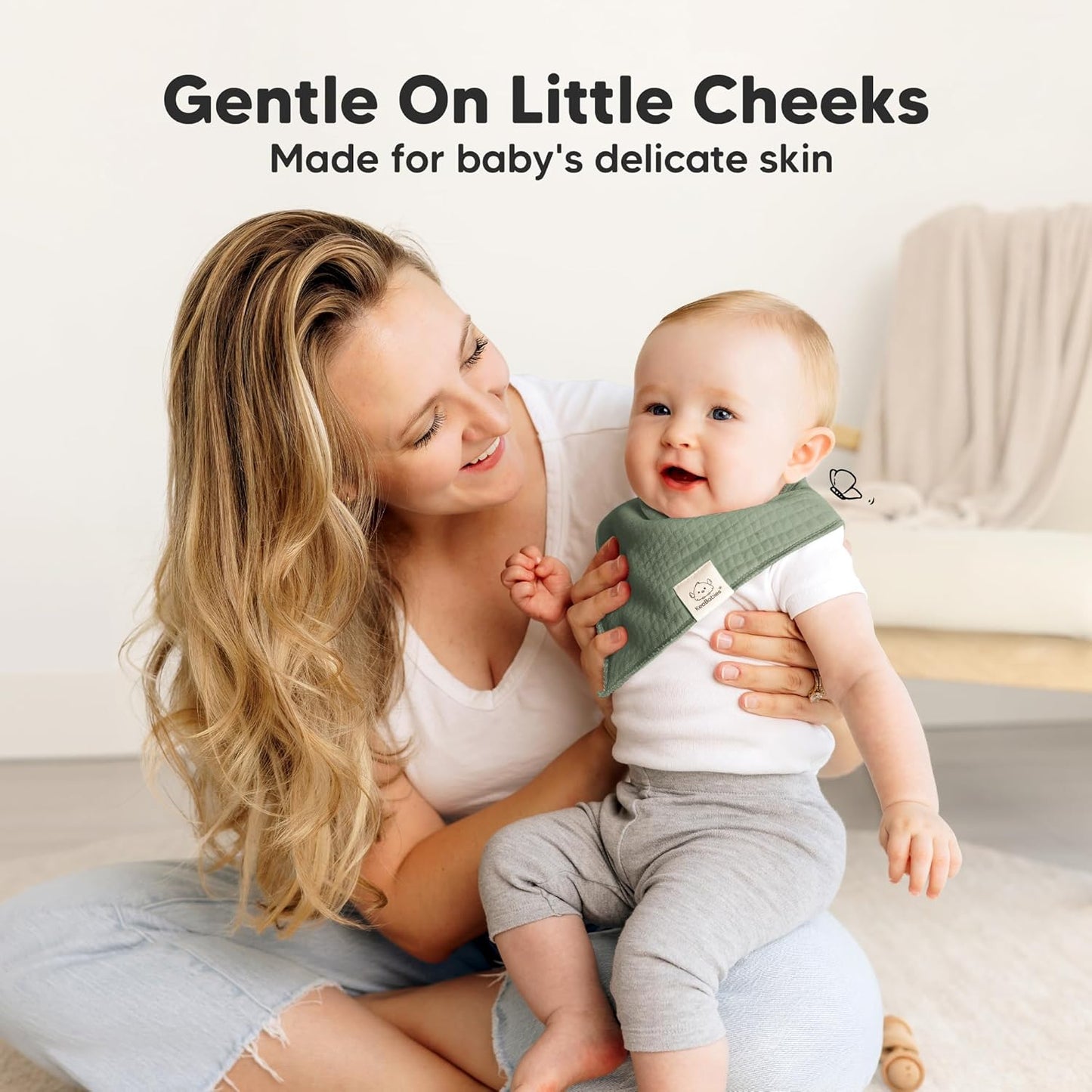 KeaBabies 8-Pack Bandana Bibs for Baby Girls, Boys - Organic Cotton Baby Bibs for Drooling & Teething Newborn, Toddler, Infant 0-36 Months, Extra Soft, Absorbent Cloth with Snaps (Eclipse)