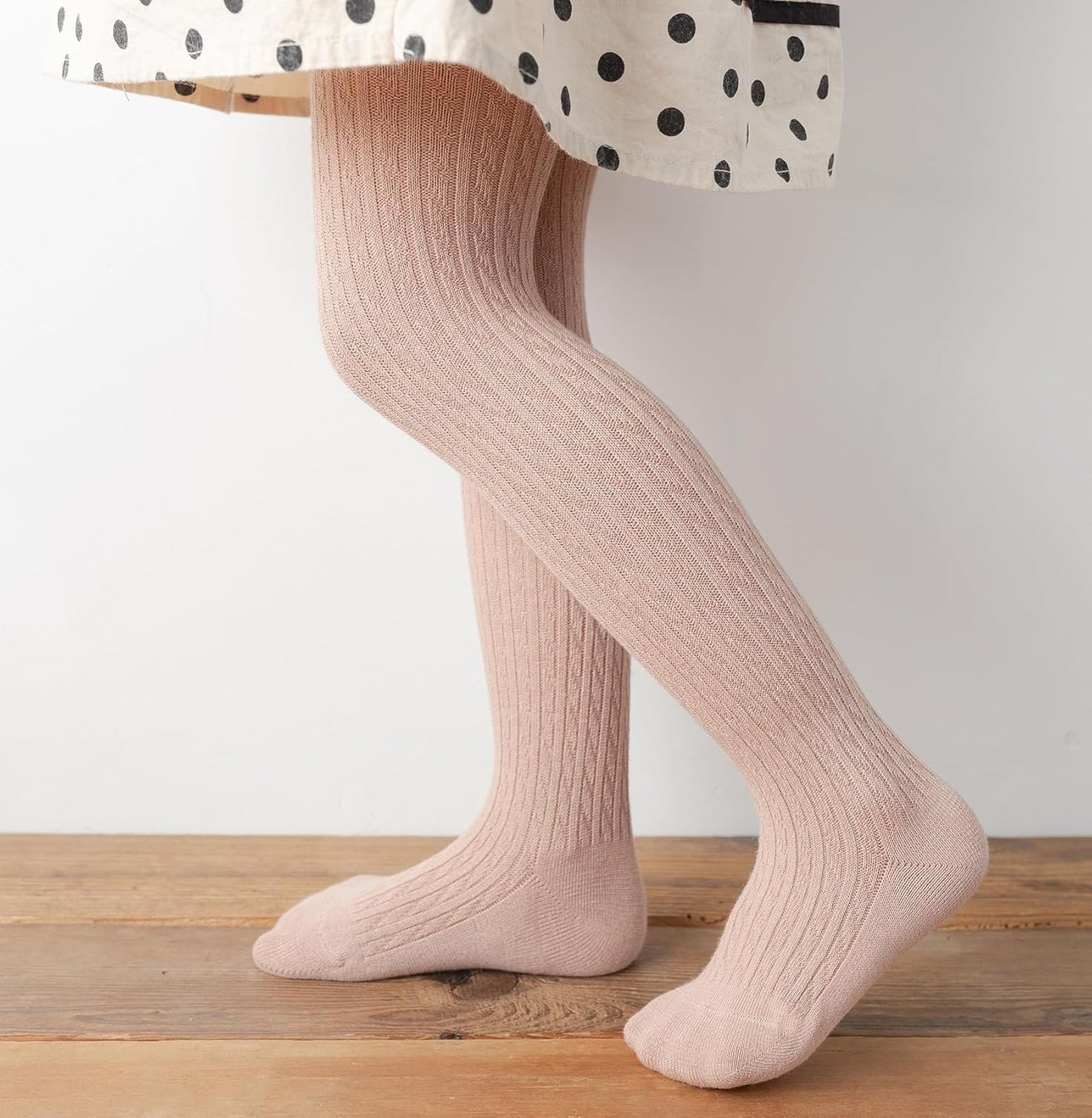 CHUNG Toddler Little Girls Cotton Tights Footed Thick Winter Cable Knit Legging Pantyhose Stocking