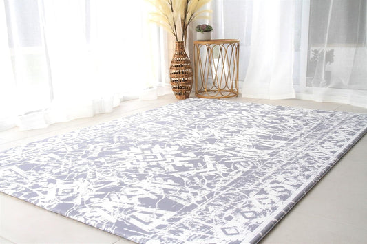 Cushmat Stylish Reversible Foam Play Mat (Large, Explorer - Cloud Indigo) - Soft, Waterproof, Durable Play mat for Infants, Babies, Toddler, Kids & Grownup - 6.5ft x 4.5ft