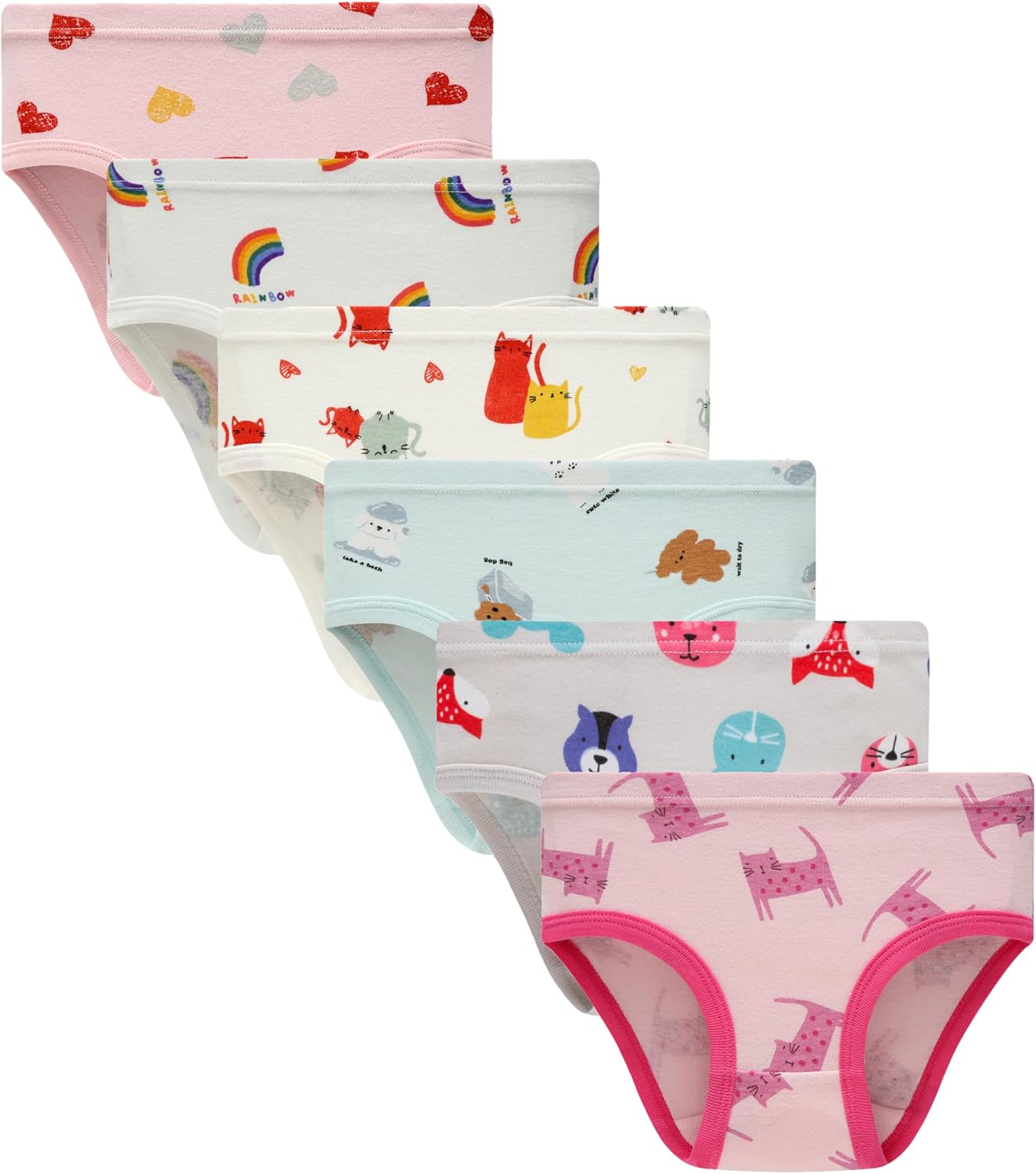 Hahan Girls Soft Panties Toddler Girls Cotton Underwear Kids Briefs