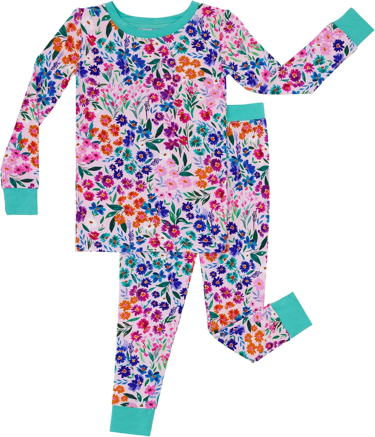 Little Sleepies Two-Piece Pajama Set for Boys & Girls, Soft Viscose from Bamboo Toddler Pajamas for Kids, Family Matching PJs