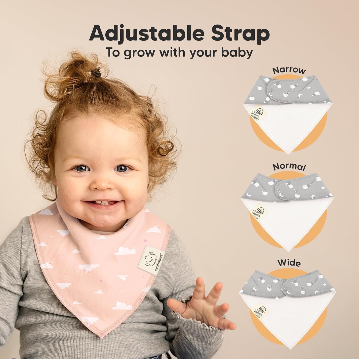 8-Pack Organic Baby Bandana Bibs for Girls - Super Absorbent Triangle Baby Bibs for Drooling and Teething Infant, 100% Cotton Extra Soft for Newborn, Infant 0-36 Months (Dreamers)