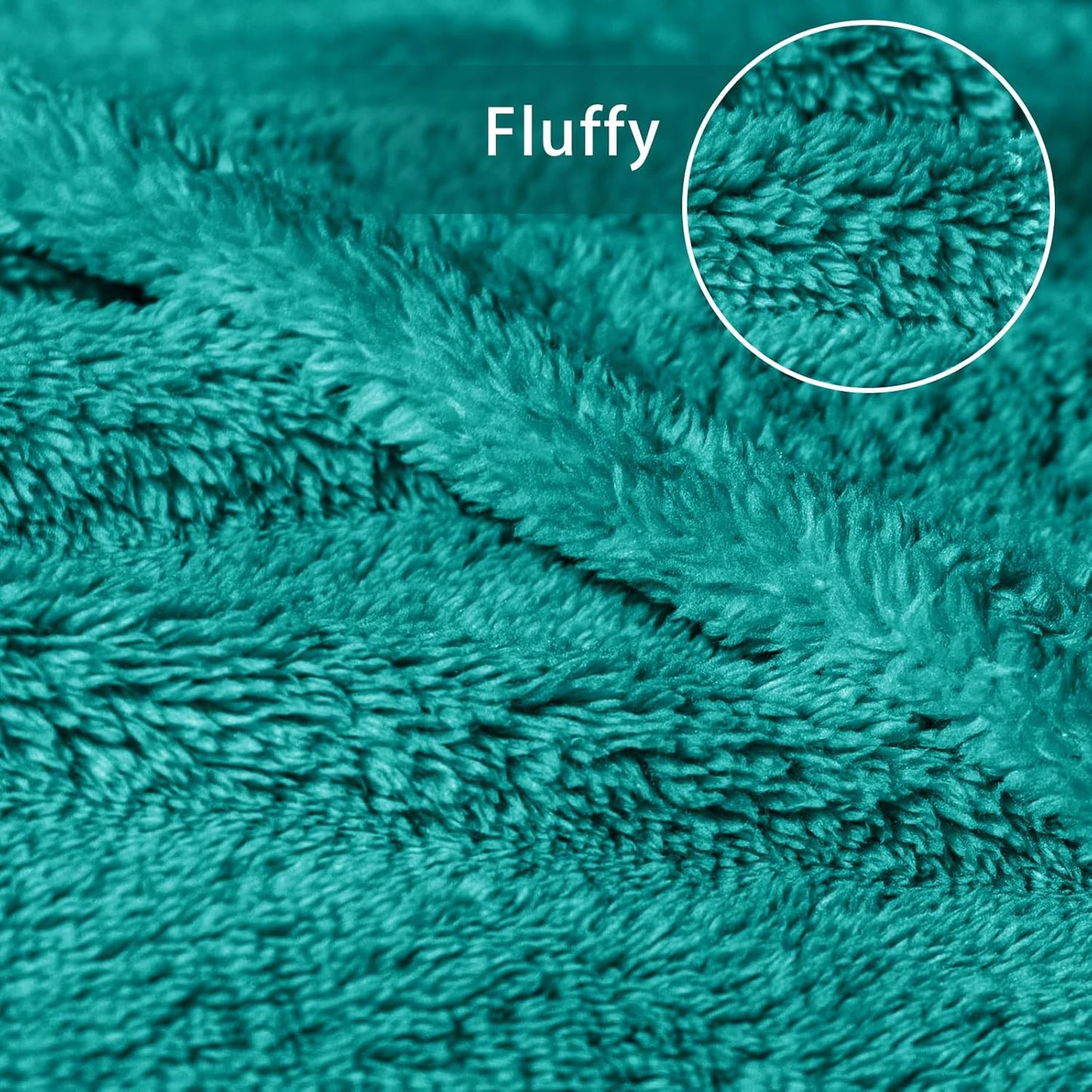 Exclusivo Mezcla Twin Size Flannel Fleece Blanket, Super Soft Velvet Plush Bed Blanket, Fuzzy Cozy and Warm for All Seasons, 60x80 Inches, Teal