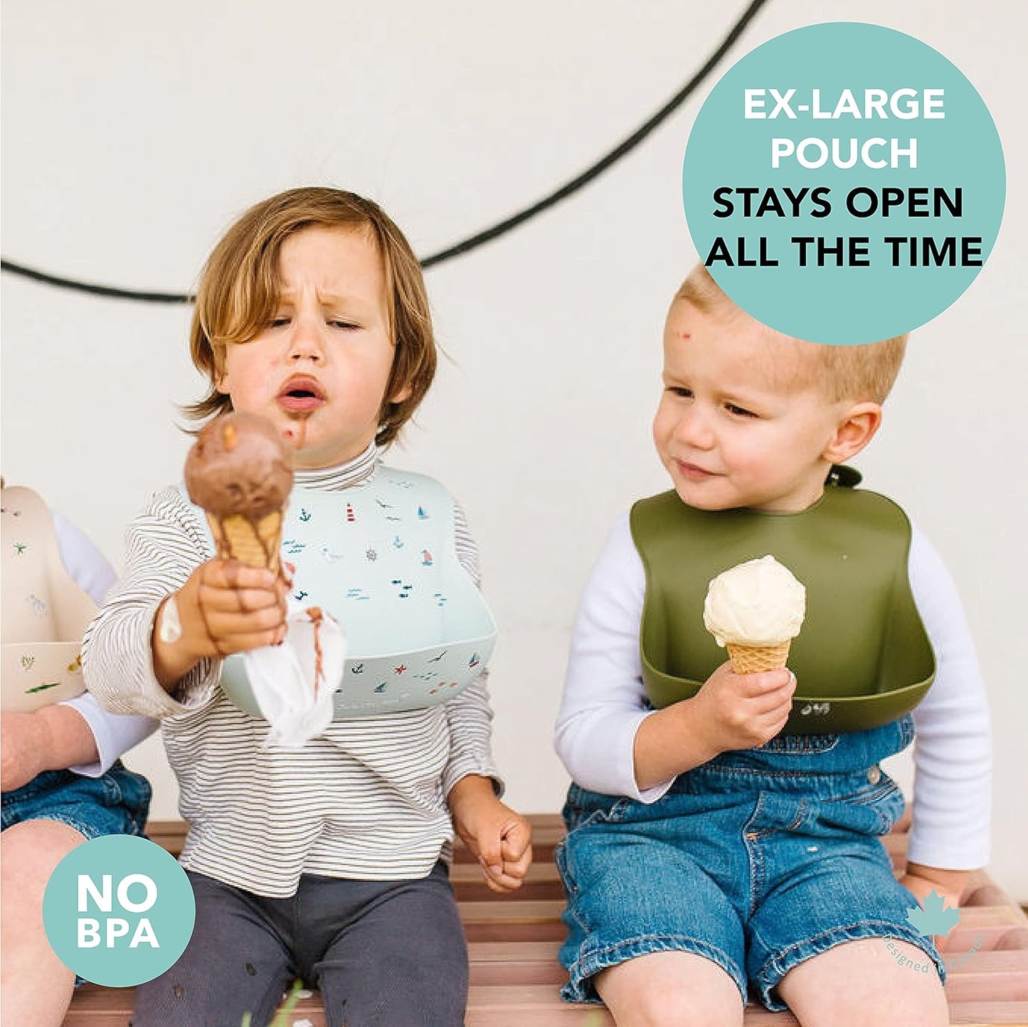 Loulou Lollipop Soft, Waterproof Silicone Feeding Bib