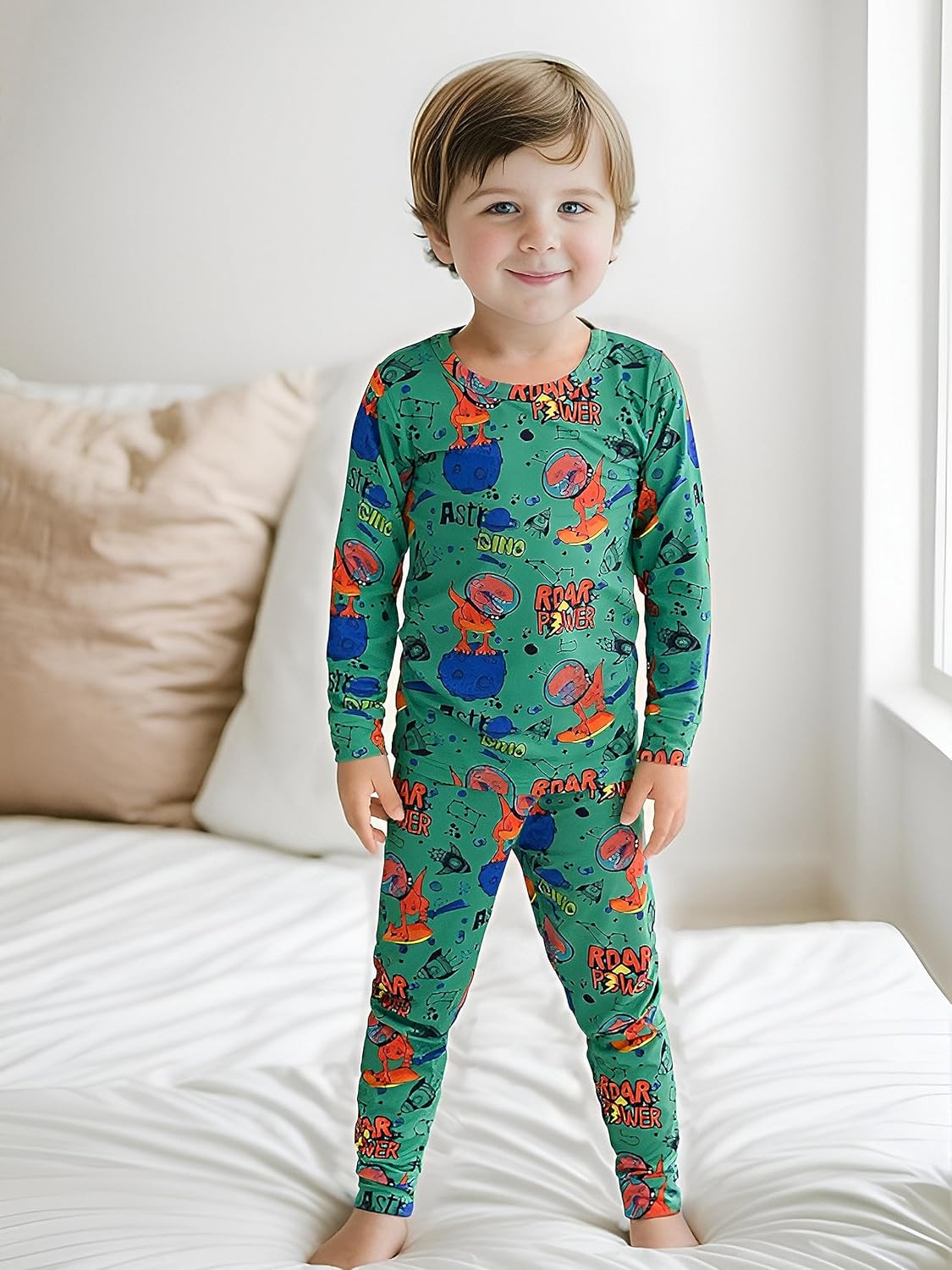 BABY 2T-10Y Toddler Kids Girls Boys Soft Comfy Viscose 2pcs Set Long Sleeve Plain Shirts and Pants Sets