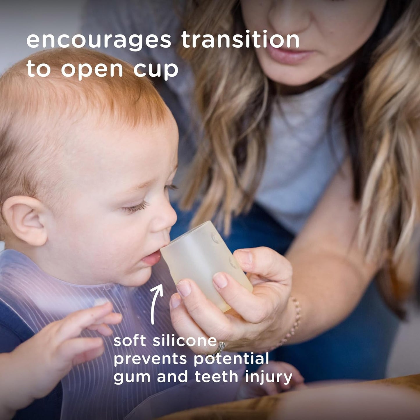 Olababy First Cup | Clear Sense 100% Silicone Infant Trainer Cup | 2oz Medicine Cup for Newborn | Non-Slip & Sloping Design for Tiny Hands & Baby Led Weaning (Lemon/Kiwi, 2 Cups)