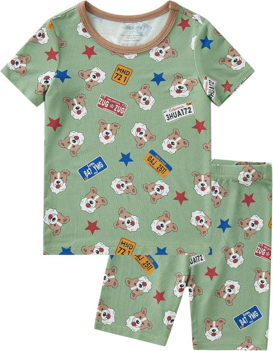 pureborn Baby Toddler Kids Viscose from Bamboo Pajamas Set Pjs 2pcs 18M-8Y