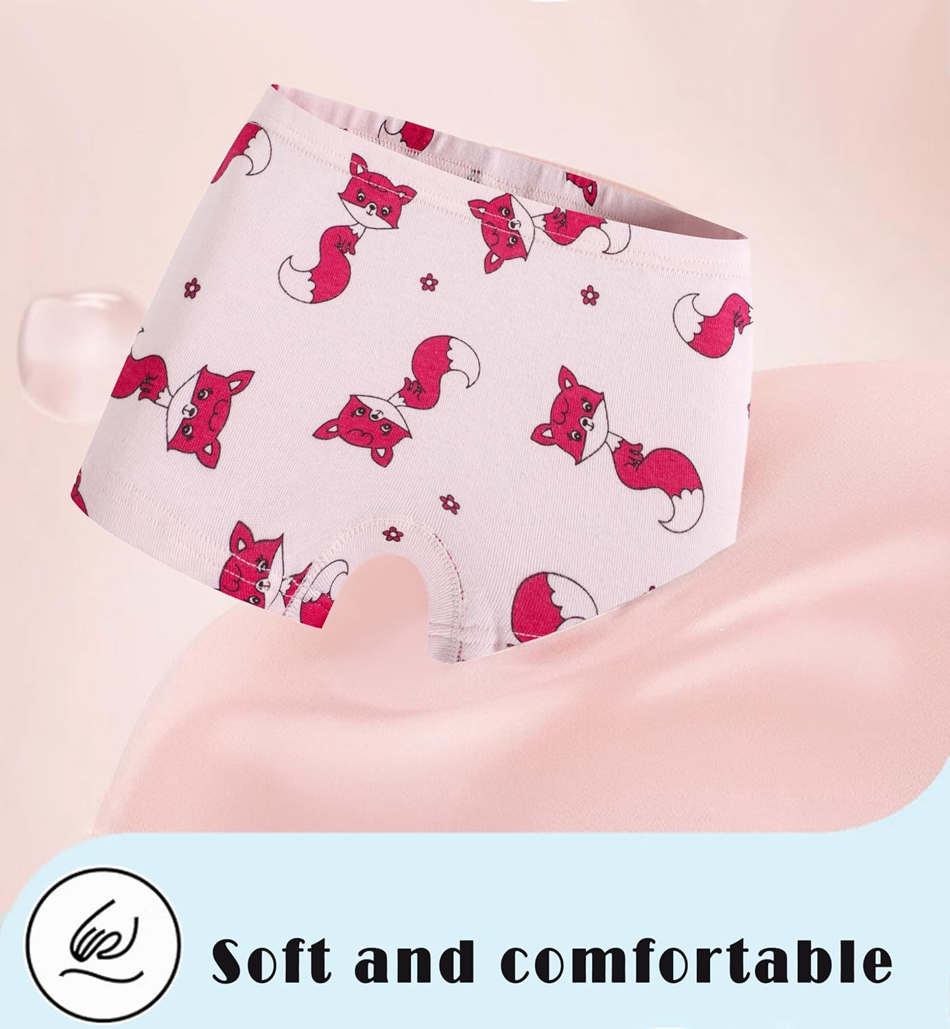 Sladatona Soft Girls Boyshort Panties Cotton Briefs Kids Underwear