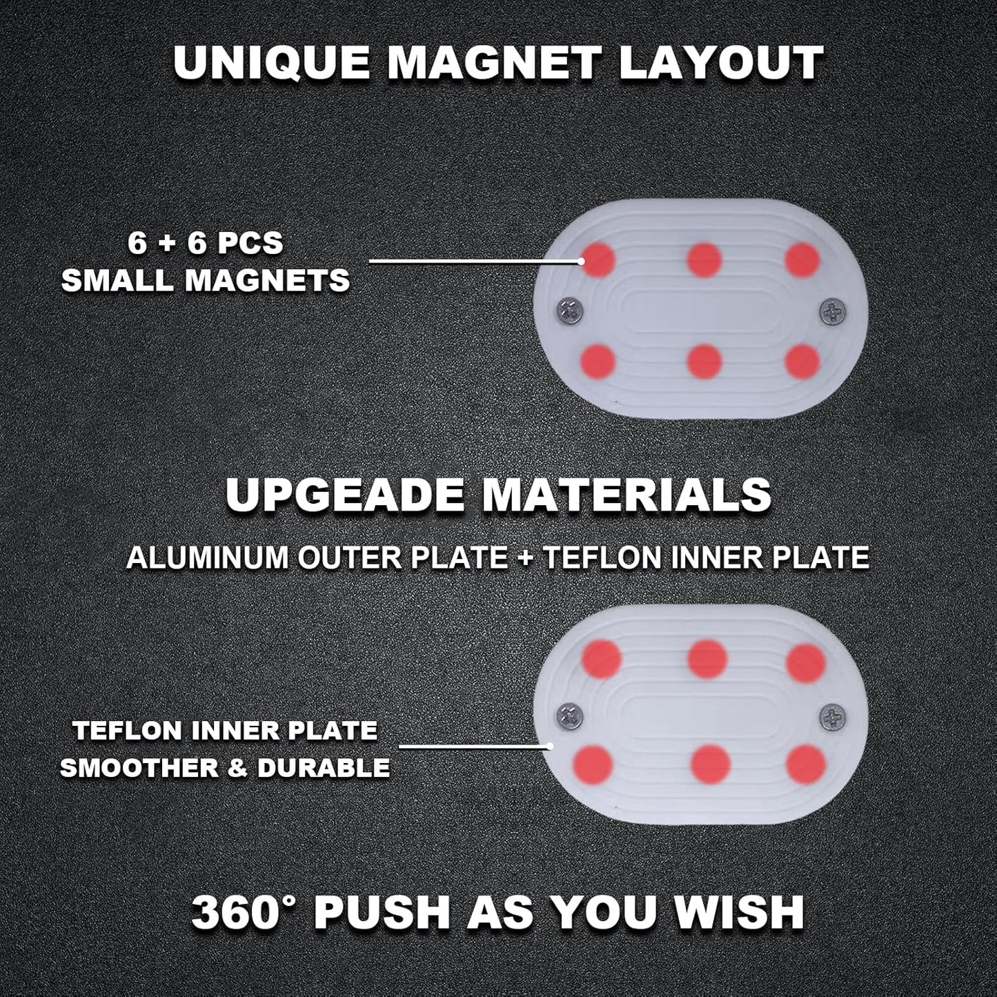 Scales Fidget Slider, Magnetic Metal Trackless Fidget Slider EDC Fidget Toys for Adults, Home/Office Executive Desk Toys for ADHD/ADD/Autism, Ideal Gifts for Him (Black)