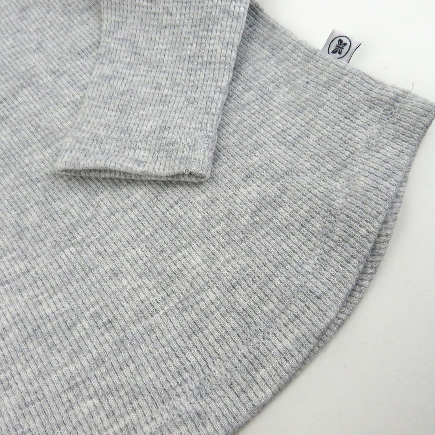 HonestBaby 5-pack Waffle Henley Long Sleeve Shirts 100% Organic Cotton for Infant Baby and Toddler Boys, Unisex