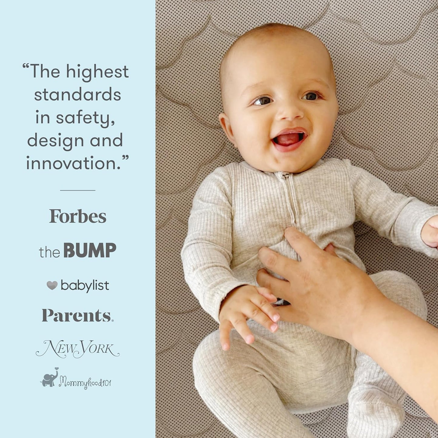 Newton Baby Crib Mattress and Toddler Bed - Ultra-Breathable Proven to Reduce Suffocation Risk, Washable Core & Cover, 2-Stage, Plush 5.5" Thick- Moonlight Grey