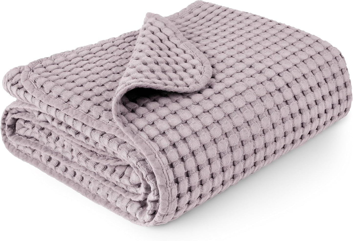 Konssy Waffle Baby Blanket - Soft & Cozy Nursery Swaddle Blanket, Lightweight Toddler Throw for Boys & Girls, Ideal for Wrapping(Purple)
