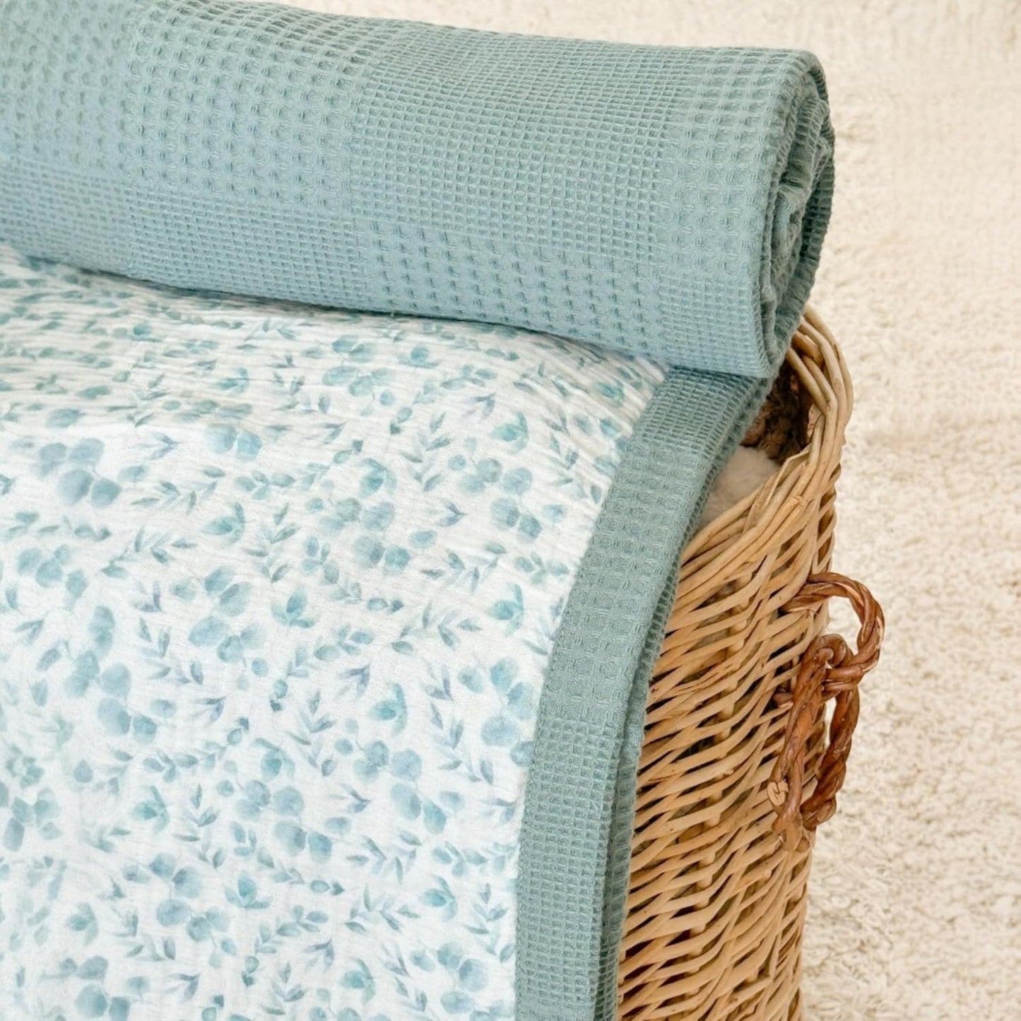 Personalized Baby Blanket with Name – Handmade 100% Organic Cotton Newborn Gift | Custom Knit Blanket for Boys, Girls, Kids & Baby Showers