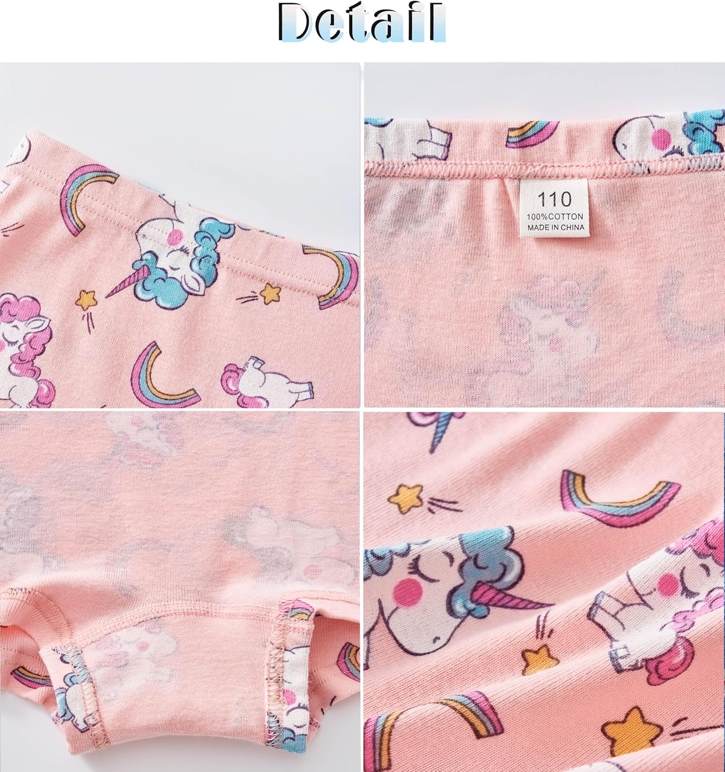 Sladatona Soft Girls Boyshort Panties Cotton Briefs Kids Underwear