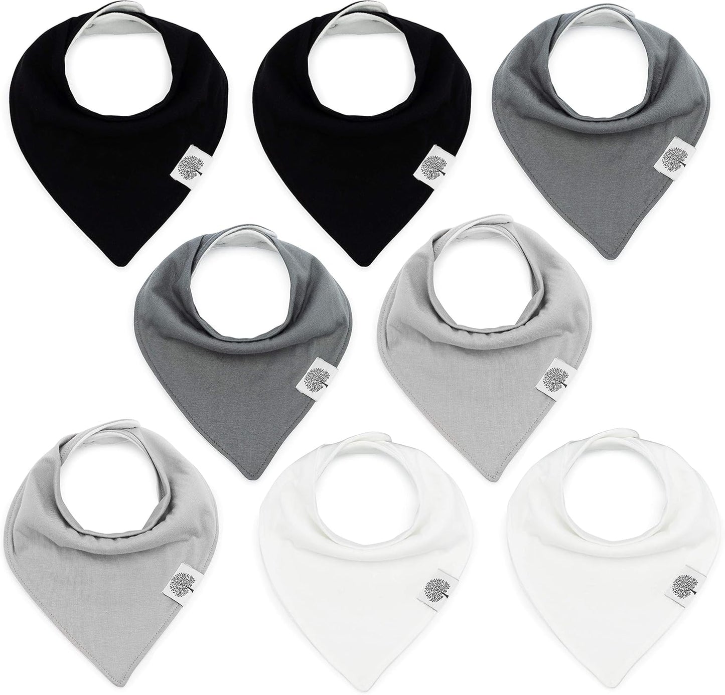 Parker Baby Bandana Drool Bibs 8 Pack Baby Bibs for Boys, Girls, Unisex - Soft & Stylish Teething Bibs for Babies