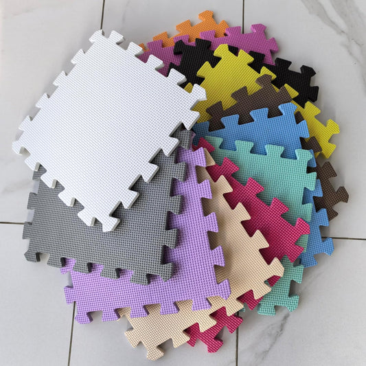 MQIAOHAM® 25 Pieces Puzzle Play Mats, Soft Baby Play Mat, Kids Interlocking Foam Floor Tiles, Toddlers Carpet Playmats