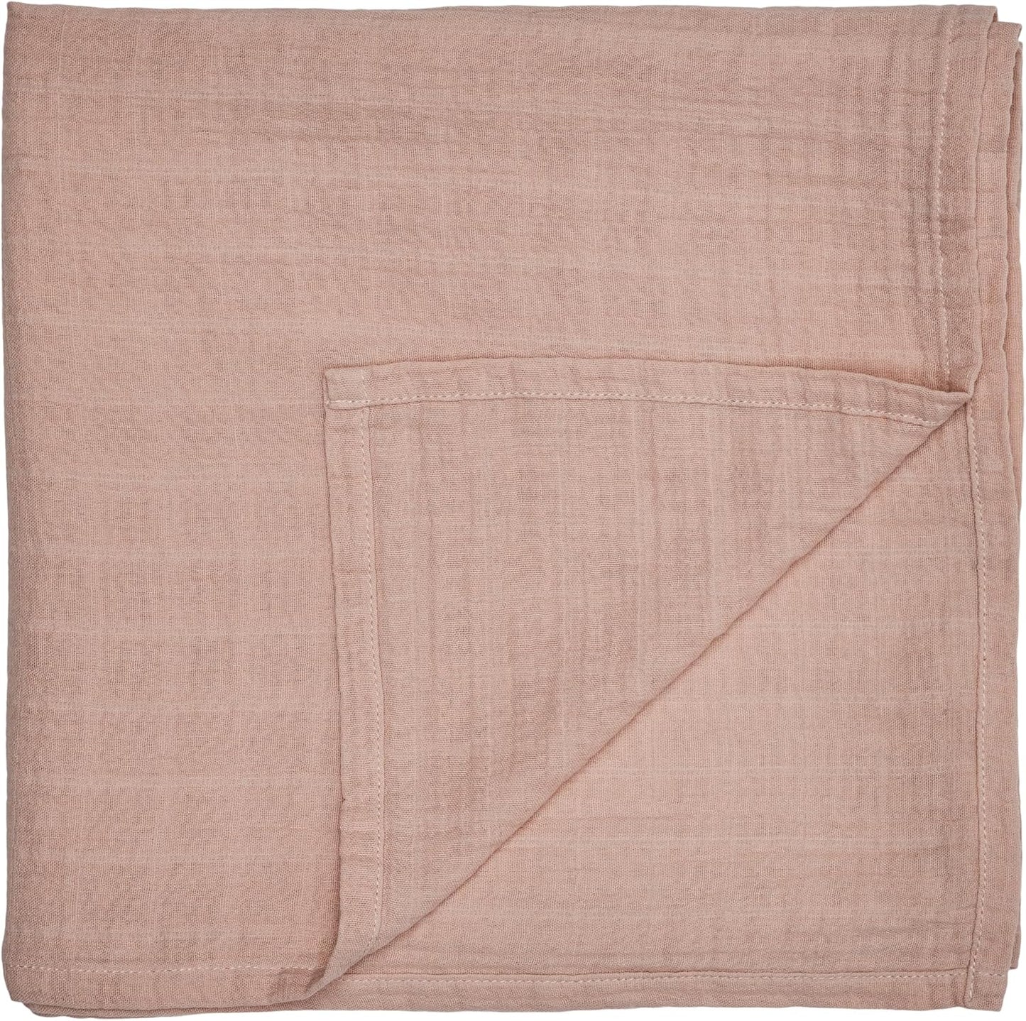 Swaddle - 100% Organic Cotton - Muslin Swaddle Blankets for Newborn, 47" x 47" (Blush)