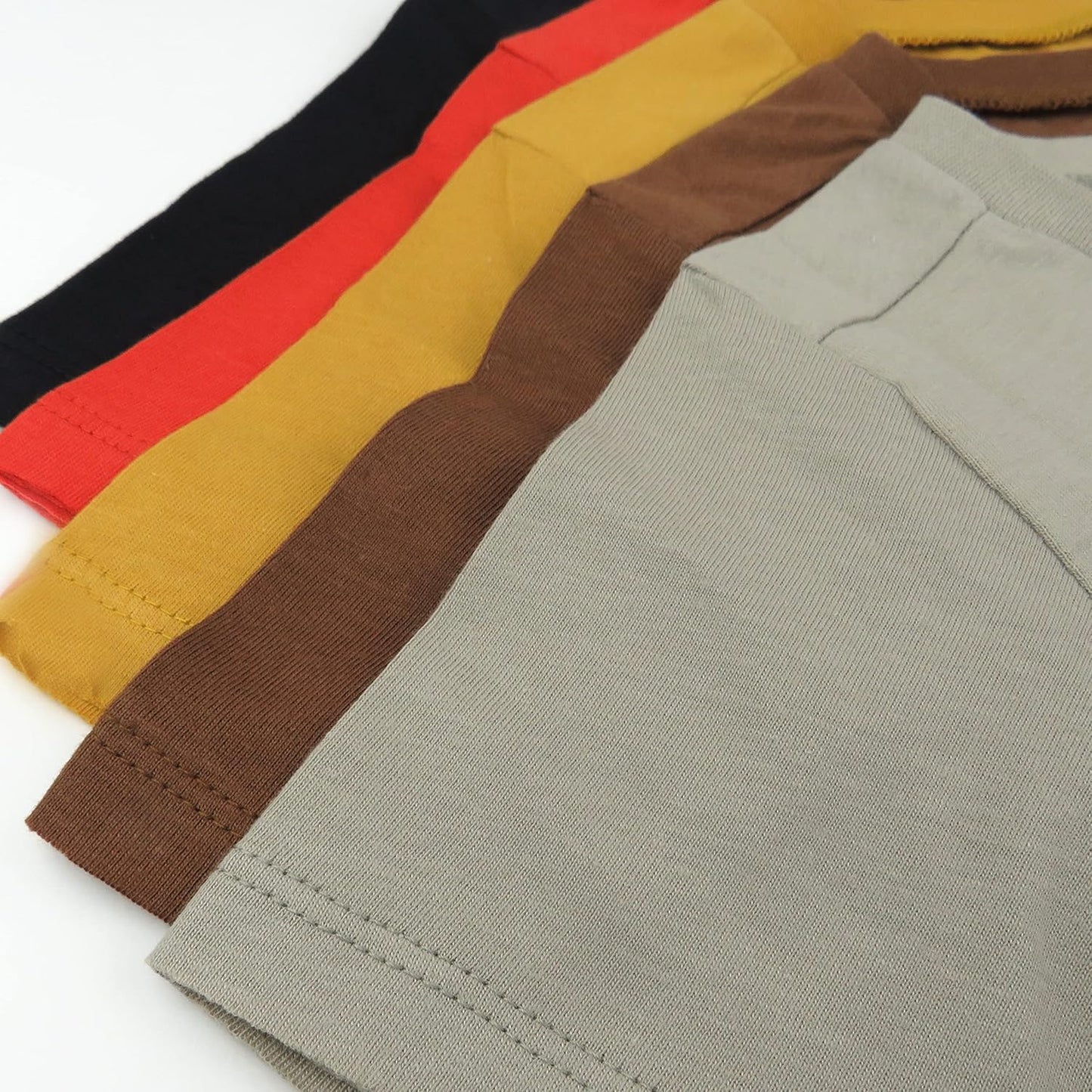 HonestBaby 5-Pack Short Sleeve T-Shirts 100% Organic Cotton Baby, Toddler, Little Kid, Boy, Girl, Unisex