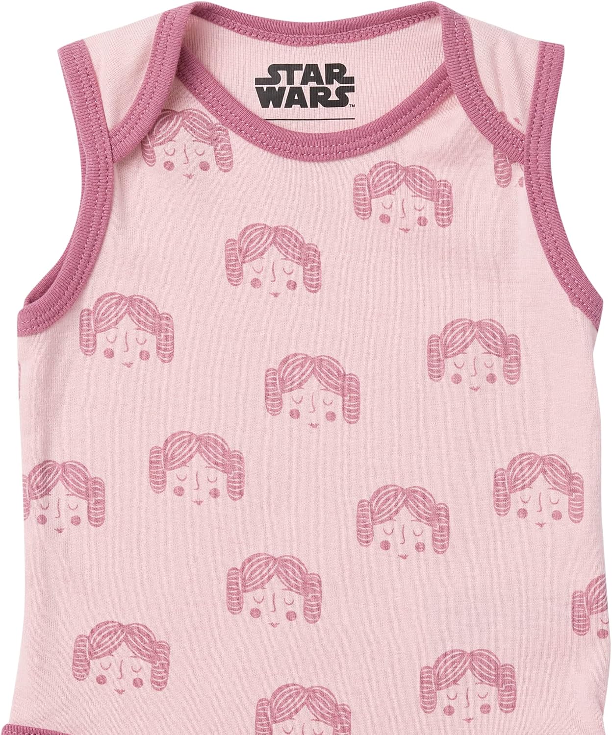 Amazon Essentials Disney | Star Wars | Princess Baby Girls' Sleeveless Bodysuits, Pack of 6