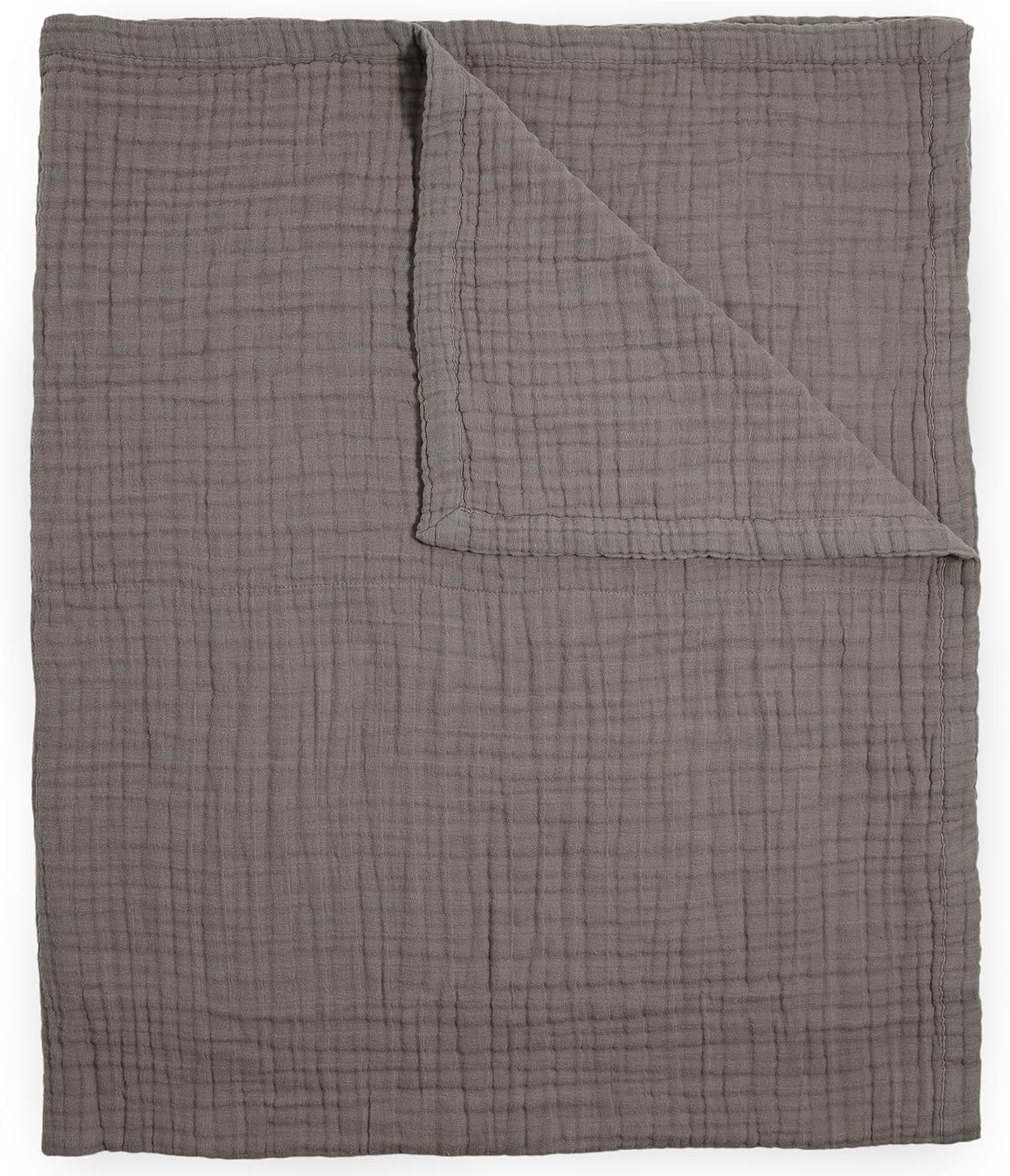 Little Unicorn Premium Quilted Throw | Super Soft, Multi-Layered Muslin XL Blanket| Great for Kids & Families (Mocha)