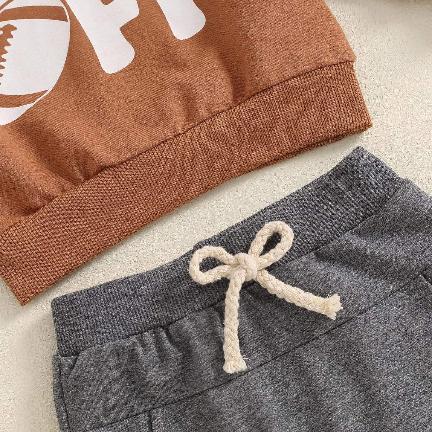 Baby Boy Clothes Fall 6 12 18 24 Months Football Long Sleeve Pullover Tops & Pant Sets Toddler Winter Outfits