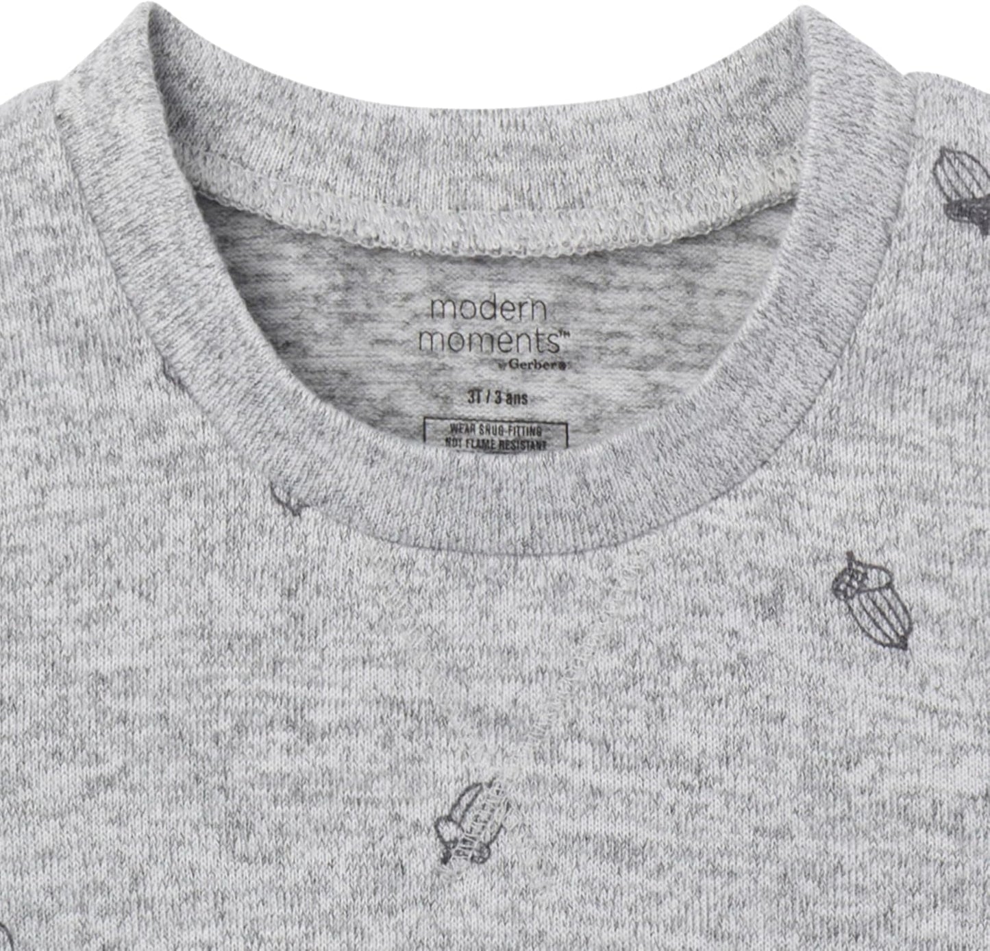 Modern Moments by Gerber Baby and Toddler Hacci Snug Fit 2-Piece Pajama Set