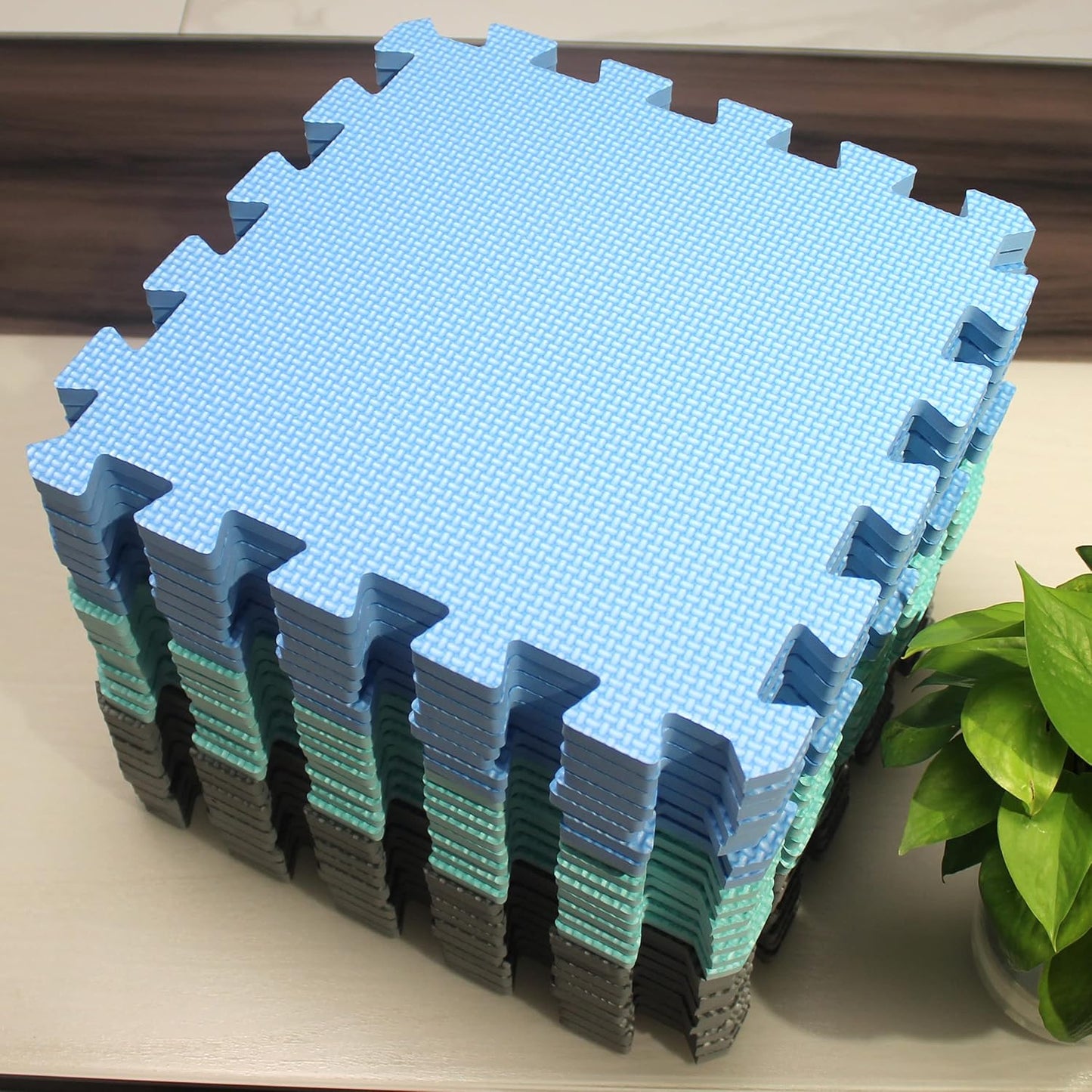 MQIAOHAM® 25 Pieces Puzzle Play Mats, Soft Baby Play Mat, Kids Interlocking Foam Floor Tiles, Toddlers Carpet Playmats G301025-107108112