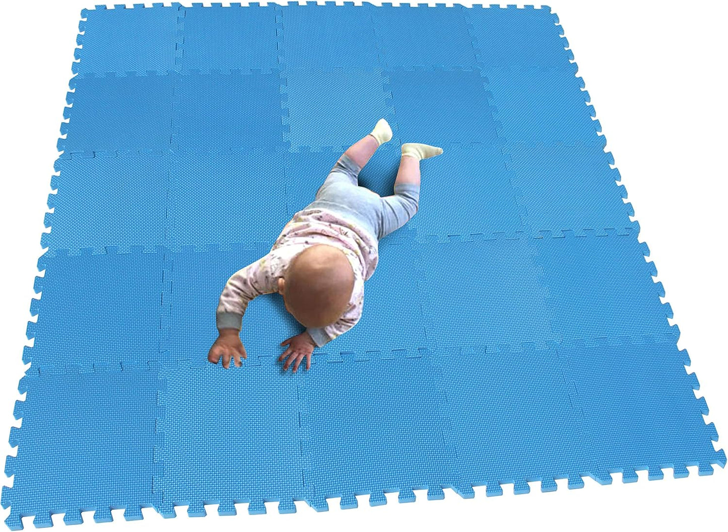 MQIAOHAM® 25 Pieces Puzzle Play Mats, Soft Baby Play Mat, Kids Interlocking Foam Floor Tiles, Toddlers Carpet Playmats G301025-107