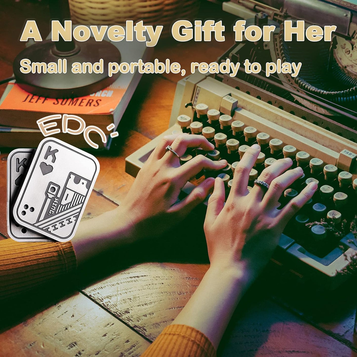 Metal Poker Fidget_Slider, Hand Spinner Office Fidget Toys, Sensory Toys Anxiety Stress Relief Desk Toys Gifts