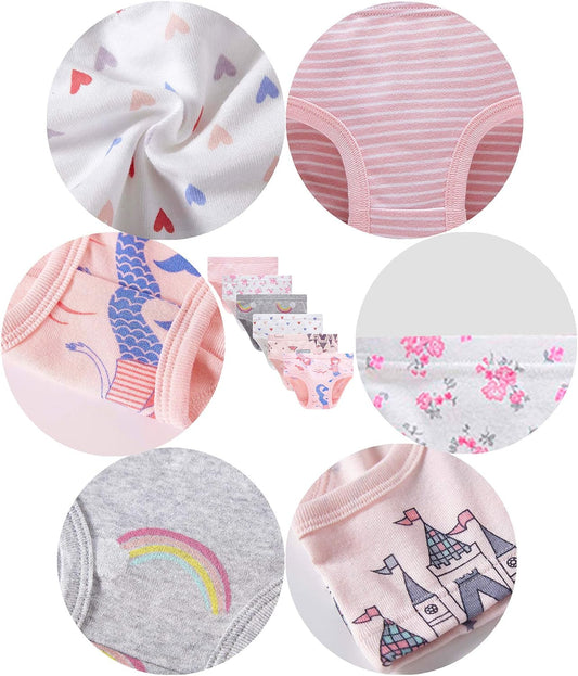 Barara King Little Girls' Soft Cotton Underwear Toddler Undies Kids panties