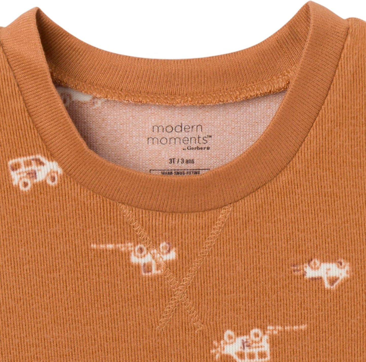 Modern Moments by Gerber Baby and Toddler Hacci Snug Fit 2-Piece Pajama Set