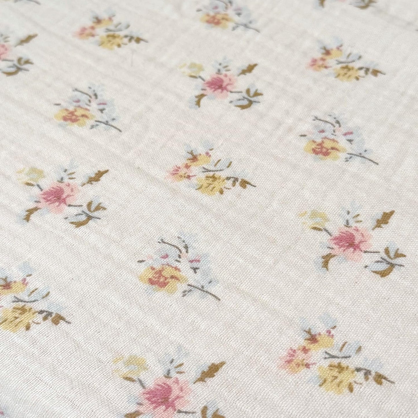 BuLuTu Cotton Muslin Kids Toddler Pillowcase with Cute Azalea Flowers Pattern Super Soft Crib Nursery Pillowcase for Boys,Girls,Bedding Decor Machine Washable, Durable Pillowcase,1 Piece,14"x20"