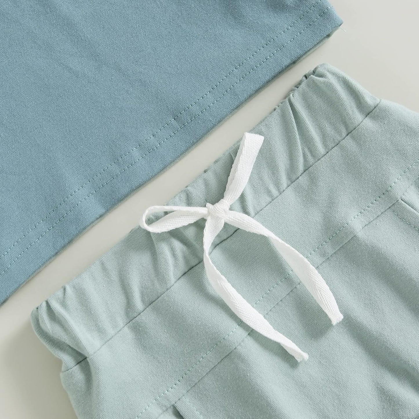 fhutpw Baby Toddler Boy Clothes Summer Outfits 6 12 18 24 Months Patchwork Short Sleeve T Shirt & Shorts Sets with Pockets